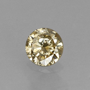 Diamante amarelo natural 0,20ct, corte redondo, VS