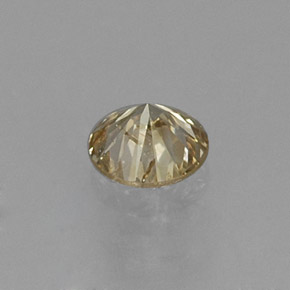 Diamante amarelo natural 0,20ct, corte redondo, VS