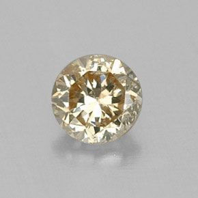 Diamante amarelo natural 0,17ct, corte redondo, VS