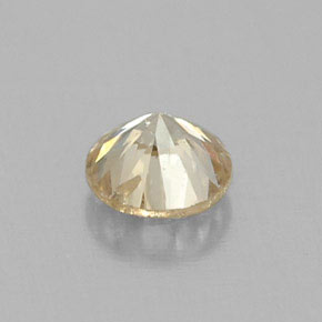 Diamante amarelo natural 0,17ct, corte redondo, VS