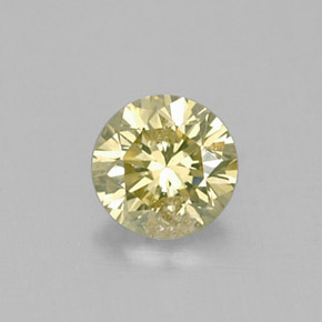 Diamante amarelo natural 0,15ct, corte redondo, VS