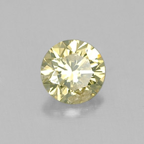 Diamante amarelo natural 0,15ct, corte redondo, VS