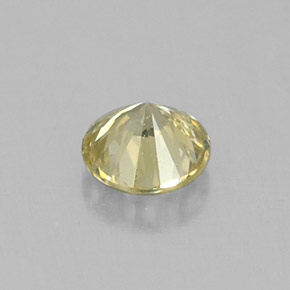 Diamante amarelo natural 0,15ct, corte redondo, VS