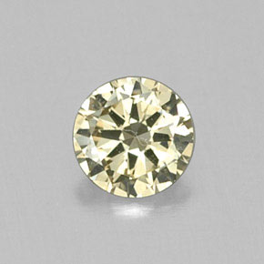 Diamante amarelo natural 0,13ct, corte redondo, VS