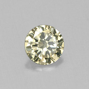 Diamante amarelo natural 0,13ct, corte redondo, VS