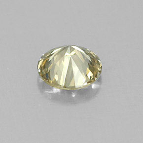 Diamante amarelo natural 0,13ct, corte redondo, VS