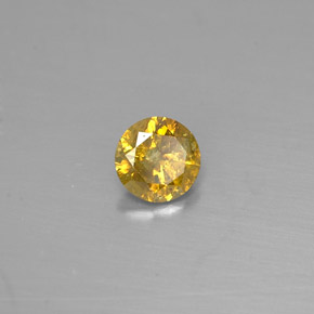 Diamante amarelo natural 0,28ct, corte redondo, VS-SI