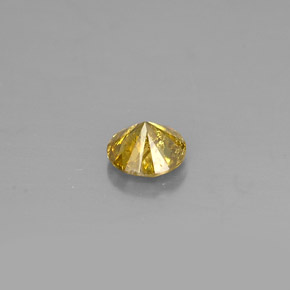 Diamante amarelo natural 0,28ct, corte redondo, VS-SI