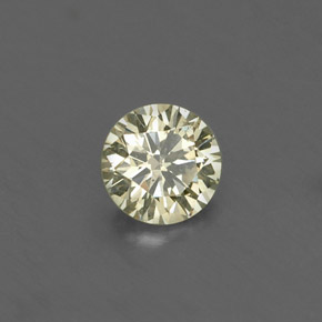 Diamante amarelo natural 0,17ct, corte redondo, VS