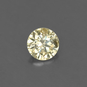 Diamante amarelo natural 0,16ct, corte redondo, VS-SI