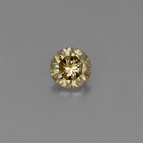 Diamante amarelo natural 0,20ct, corte redondo, VS