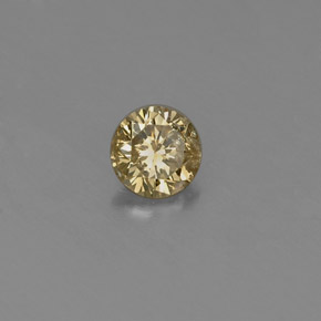 Diamante amarelo natural 0,20ct, corte redondo, VS