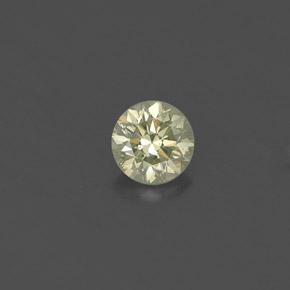 Diamante amarelo natural 0,20ct, corte redondo, VS