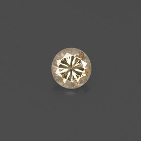 Diamante amarelo natural 0,18ct, corte redondo, VS