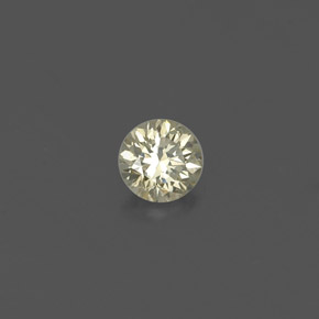 Diamante amarelo natural 0,14ct, corte redondo, VS
