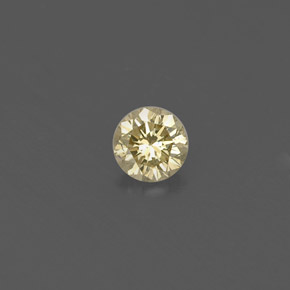 Diamante amarelo natural 0,13ct, corte redondo, VS