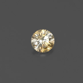 Diamante amarelo natural 0,17ct, corte redondo, VS
