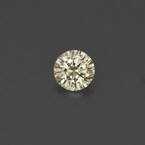 Diamante amarelo natural 0,16ct, corte redondo, VS
