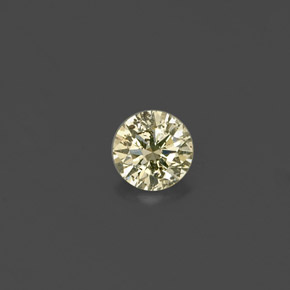 Diamante amarelo natural 0,16ct, corte redondo, VS