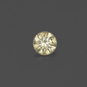 Diamante amarelo natural 0,15ct, corte redondo, VS