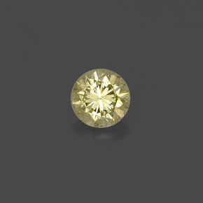 Diamante amarelo natural 0,21ct, corte redondo, VS