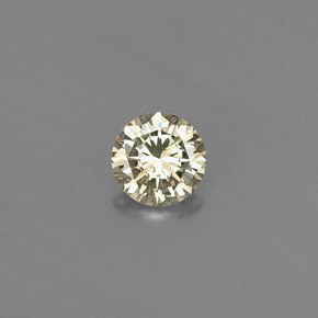Diamante amarelo natural 0,19ct, corte redondo, VS
