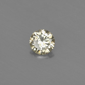 Diamante amarelo natural 0,19ct, corte redondo, VS