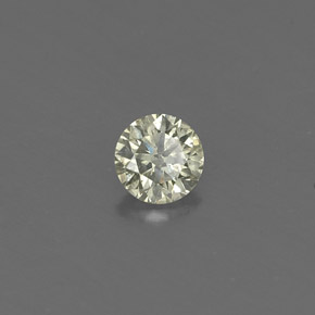 Diamante amarelo natural 0,18ct, corte redondo, VS