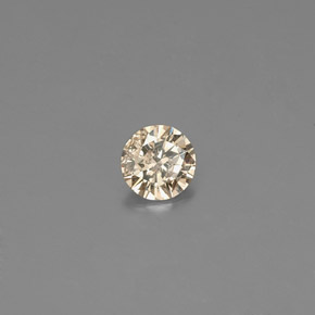 Diamante amarelo natural 0,13ct, corte redondo, VS