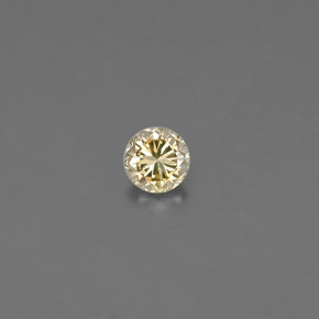 Diamante amarelo natural 0,09ct, corte redondo, VS