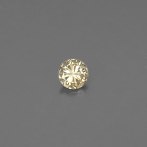 Diamante amarelo natural 0,09ct, corte redondo, VS