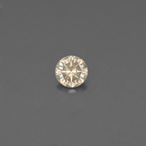 Diamante amarelo natural 0,08ct, corte redondo, VS