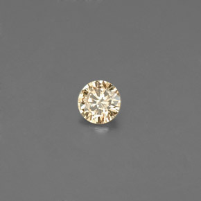 Diamante champanhe Natural 0.07ct, Corte Redondo, VS
