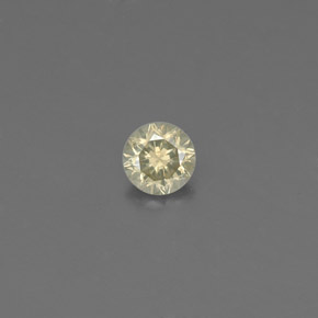 Diamante amarelo natural 0,10ct, corte redondo, VS
