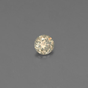 Diamante amarelo natural 0,10ct, corte redondo, VS