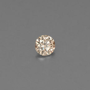 Diamante champanhe Natural 0.08ct, Corte Redondo, VS
