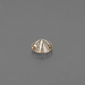 Diamante champanhe Natural 0.08ct, Corte Redondo, VS
