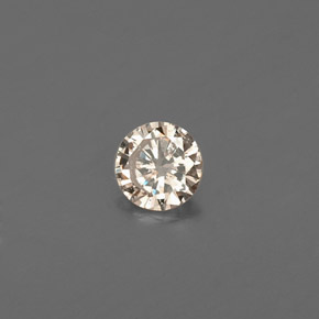 Diamante amarelo natural 0,12ct, corte redondo, VS