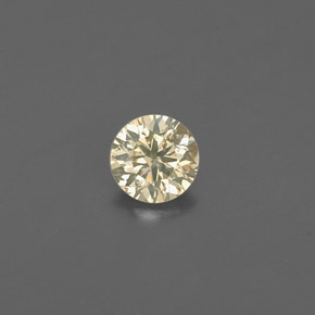 Diamante amarelo natural 0,14ct, corte redondo, VS