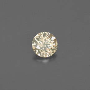 Diamante amarelo natural 0,14ct, corte redondo, VS
