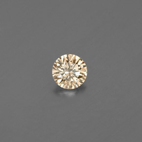 Diamante amarelo natural 0,09ct, corte redondo, VS