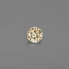 Diamante amarelo natural 0,12ct, corte redondo, VS