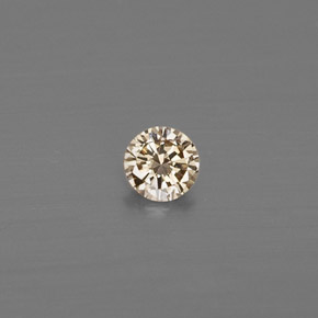 Diamante amarelo natural 0,08ct, corte redondo, VS