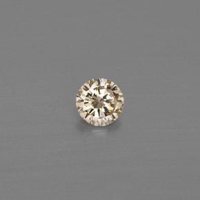 Diamante amarelo natural 0,08ct, corte redondo, VS
