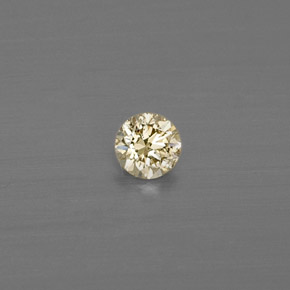 Diamante amarelo natural 0,08ct, corte redondo, VS