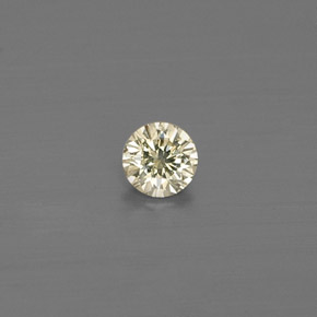 Diamante amarelo natural 0,09ct, corte redondo, VS
