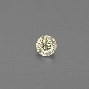 Diamante amarelo natural 0,09ct, corte redondo, VS