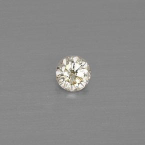 Diamante amarelo natural 0,10ct, corte redondo, VS