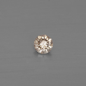 Diamante amarelo natural 0,08ct, corte redondo, VS