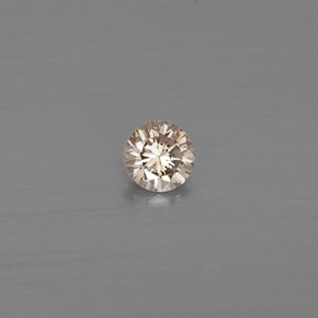 Diamante amarelo natural 0,08ct, corte redondo, VS